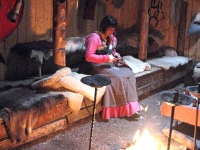 Inside a Viking house