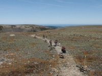 Busy trail atop the mountain