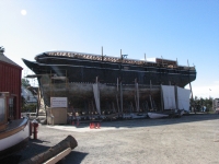 Ship under repair