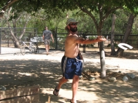 Mr. Fixit Playing Horseshoes